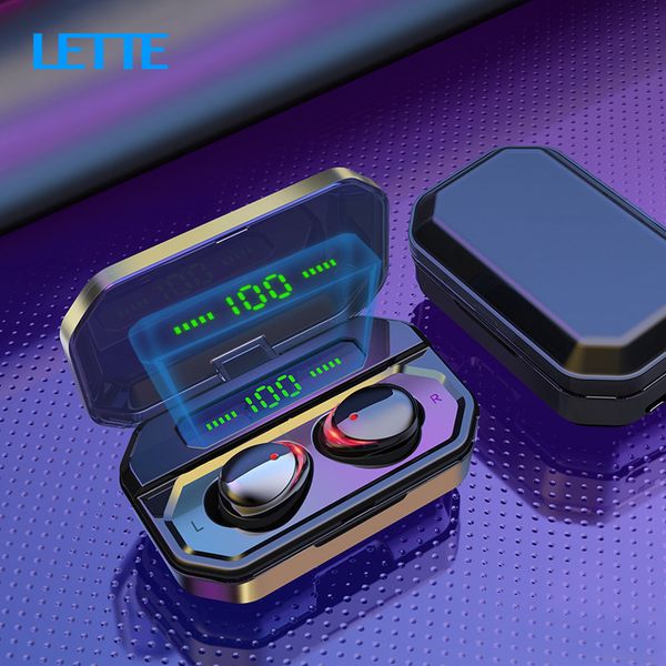f8 tws bluetooth earphones ipx7 waterproof led power display 3500mah power box wireless earbuds